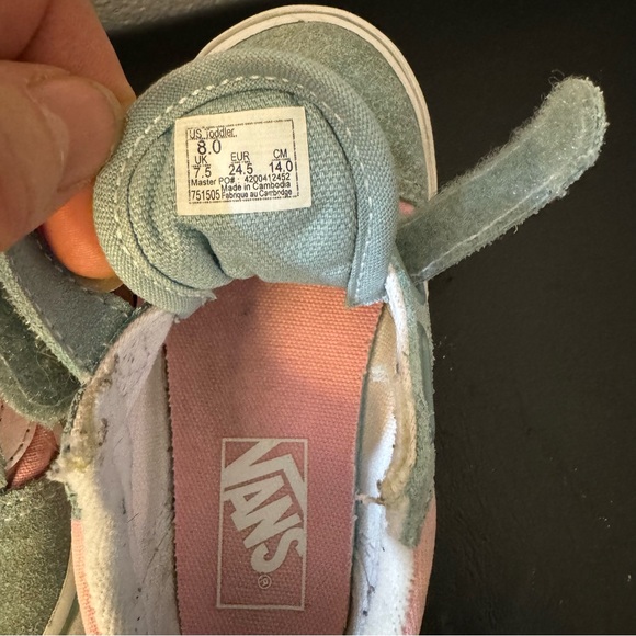 Vans Kids Sneakers – Teal and Pink shoes (Set of 2) - Picture 12 of 14